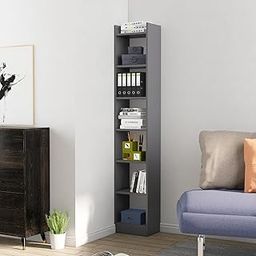 Bniture Book Shelf for Home Engineered Wood Bookshelf Multipurpose Study Room Home Decor Storage Rack Showcase Organizer for Living Room, Bedroom, Office (Slate Grey)-picture-3