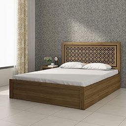 Home Centre Quadro Craft Queen Bed with Hydraulic Storage-image-68