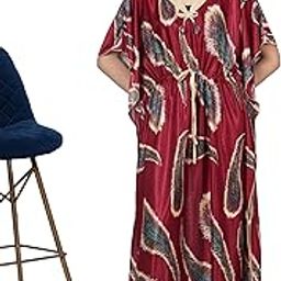 FLOSEE Women's Luxurious Satin Blend Kaftan Nightgown - Elegant Comfort for Evening Relaxation-7