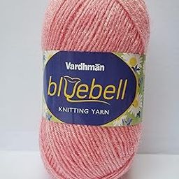 Vardhman Blue Bell DK Weight Supersoft Hand Knitting & Crocheting Yarn (Pack of 1 ball - 100gram) 100% Acrylic, Multi Color Crochet Thread wool, Suitable for Craft, Babywear, Baby Blankets, Sweater, Scarf, Cap, Art & Craft - (Miller Pink - Bbell-007)-3