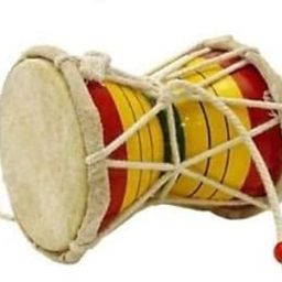Siyaram Gallery® Damru Damroo Percussion Indian Music Instrument Damaru Folk Bhajan Kirtan Pooja 3 Inches (Wood, Multicolor)-image-50
