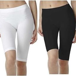 Attirezone Solid Women White Denim Shorts ()_APS-BT-001 White, Black 4XL 2-image-6