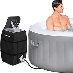 Okcool Hot Tub Spa Heater Pump Cover with Zipper,Waterproof Anti-UV Hot Tub Insulated Pump Cover (Grey,Square)-image-51