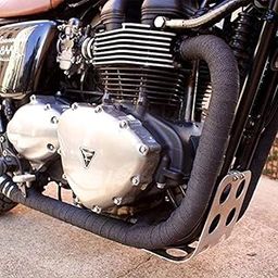 AOWbikes Black Silencer Wrap Bike Exhaust Shield for All Royal Enfield Models (Length : 3 Mtrs) W-14-image-81