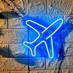 SG PRINT Aeroplane Neon Light Sign For Wall Decor Bedroom Kidsroom Party Hall Office LED Art Indoor Home Decor(12 X 12 Inches) Ice Blue-image-28