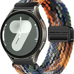 20mm Watch Strap Compatible with Samsung Galaxy Watch 7/6/5/4 Strap 44mm 40mm/5 Pro 45mm Wriststrap/Active 2 Band Magnetic Buckle Braided Belt(Watch Not Included)-picture-22