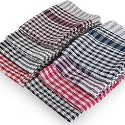 Pack of 12 Premium Cotton Kitchen Cleaning Cloths | Multipurpose Dish Towels for Fridge, Countertop, Table & Roti Use | Super Absorbent, Quick Dry | 12x22 Inches | Multicolor Wipe Napkins-image-42