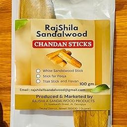 RajShila Sandalwood Chandan Sticks for Pooja and Havan, White Sandalwood, 100 gm-image-83
