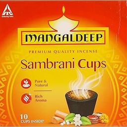 Mangaldeep Pure & Natural Rich Aroma Sambrani Cups (10 cm, Black, 10 Cups)-image-11