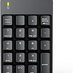 NEXZIA Wired Number Pad, USB Numeric Keypad 19 Key Number Keypad Keyboard for Laptop PC Computer Notebook, Big Print Letters - Black-10