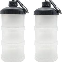 Protein Funnel Supplement Powder Container - Shaker Container for Powder Supplement Storage with Pill Box,Powder Funnel & Pill Keychain Container to Go for pre-Workout 2 Pack-image-17
