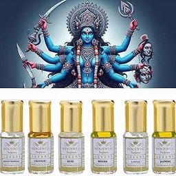 Menjewell Kali Mata Pooja Attar Gift Pack with Floral ittar For Religious 3ml (Pack Of 6)-image-83