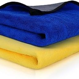 ZERMA Microfiber Cloth for Car Cleaning (800 GSM, Pack of 2, 40x40 cm, Multi-Colour) Double Sided, High Soft, Extra Thick Plush,Lint Free Towel for Car Detailing, Cleaning, Washing and Polishing-image-16