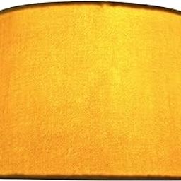 KAPOOR E-ILLUMINATIONS Mustard Velvet Fabric Hand Rolled Drum Shade for Table Lamps, Floor Lamps, Lampshade Suitable for Bedroom, Living Room, Home Decor and Decoration, 10 Inches (Mustard)-image-46