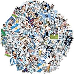 Pack of 50PCS Super Star Soccer Player Messi Stickers, Vinyl Waterproof Laptop Water Bottle Sticker for Adults Boys Girls Teens, FIFA World Cup Gift for Soccer Fans-25