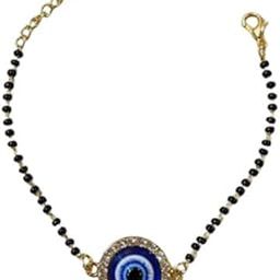 Needs Evil Eye Mangalsutra Bracelet for Women, Diamond Studded, Adjustable, Lightweight-image-10