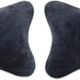 KAIGOTOQIGO 2 Pack Car Neck Pillow, Soft Auto Travel Neck Pillow Warm Flannel Neck Support 11.6x7.9 Inches Car Headrest for Driving, Home, Office Seat (Black)-16