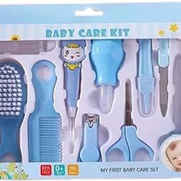 HVG TRADERS Portable Manicure Grooming Kit for New Born Baby | 10 in 1 Healthcare Accessories Set to Keep Infants & Toddlers Clean Perfect Nursery Gift with Nail, Hair, Ear Grooming Tools for Kids-image-24