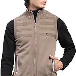 Mens Solid Mock Neck Sleeveless Sweater (1243300FZ)-image-27