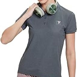 TECHNOSPORT Women's Slim Fit Polo T-Shirt - (WTW131_PRNT)-image-73