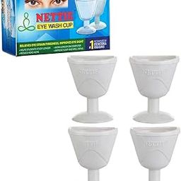 NETTIE Eye wash Cup with free eye exercise leaflet - Pack of 4 cups (Ivory)-45