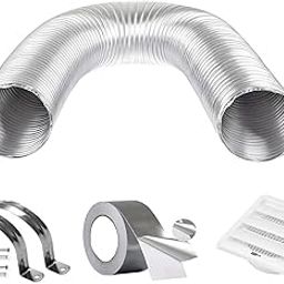 ARIK Chimney Aluminium Exhaust Pipe & Vent Cover with Installation Kit (10FT)-image-52