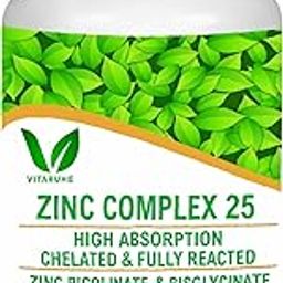 Chelated Zinc Picolinate & Bisglycinate Complex with Copper, Zinc for Immune, Skin and Cellular Health, High Absorption, Non-GMO, 90 Capsules-23