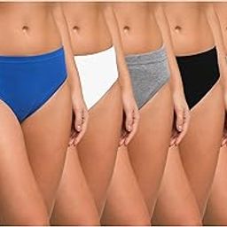 Women's 100% Soft Breathable Stretchable Cotton Hipster Bikini Underwear Brief in Assorted Colours Hi Cut Panties Combo (Pack of Any Random Colours) Multicolour-image-43