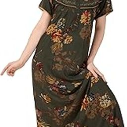 Women Premium Rayon Digital Print Nighty 1718-image-50