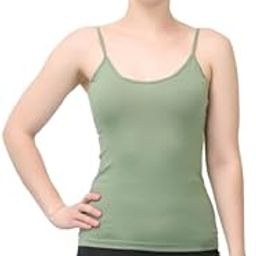 Women's Cotton Spaghetti Camisole Round Neck Stretchable Slips Regular Fit Inner Slips Spaghetti for Women-image-95