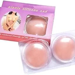 Silicone Nipple Cover Reusable for Women, Thin Cover Under Bra Skin Friendly Adhesive Pads Pasties for Girls Breast Cap Nude - 1 Pair (Free Size)-picture-18