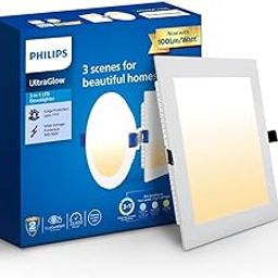 PHILIPS Ultra Glow 10-watt Square LED Downlighter | 3 Colors in 1 Recessed LED Downlight | LED Ceiling Light for Home and Hall | Cut Out: 4 inch, Color: Tunable White, Pack of 1-picture-28
