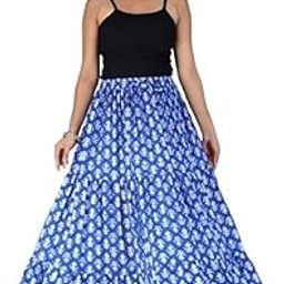 BHAGAT Singh FABTEX Printed Rayon Women Wear Long Skirt Length 40" inch-25
