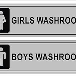 Washroom Steel plate For both boys and girls pair, Self Adhesive-50