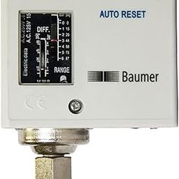 Air Pressure Switch (Range: 0 to 6 Bar) with Connection ¼ inch BSP (F) for Boilers, Fire fighting systems, Compressors, Water Treatment | Model: Baumer UT6-10