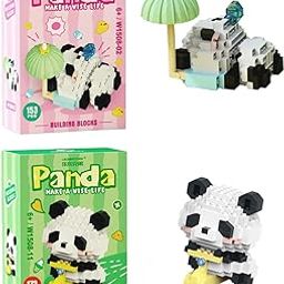 2PCS Brick Game, Brick Panda and Motorcycle Panda, Building Blocks Set, Brick Game for Kids and Adults, Panda Toys for Kids, Creative and Educational Play, Perfect for Home and Office Decoration-image-91