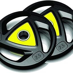 BODY MAXX 7.5 KG X 2 (28mm) Weight, Rubber Coated Iron Weight Plates, Dumbbell Plates, with Tri-Grip and Centre Hole Diameter 28MM, COLOR MAY VARY, 7.5 KG X 2 PC = 15KG (28MMRC7.5)-picture-16