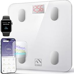 Bluetooth Body Fat Scale, FITINDEX Smart Wireless Digital Bathroom Weight Scale Body Composition Analyzer Health Monitor with IOS and Android APP for Body Weight, Fat, Water, BMI, BMR, Muscle Mass-21