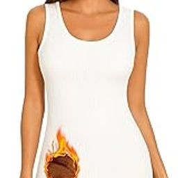 Women & Girl Warm Double Layer Soft Thick Inner Fleece Lined Thermal Sleeveless Slip Camisole Vest Tank Top Underdress Undershirt Vest.-image-78