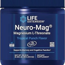 Life Extension Neuro-Mag Magnesium Threonate, Tropical Punch, 3.293 Ounce-12