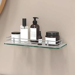 Plantex Multipurpose Transparent Glass Shelf for Bathroom/Living Room Wall Mount - Bathroom Accessories (Polished - 15x6 Inches - Pack of 1)-picture-15
