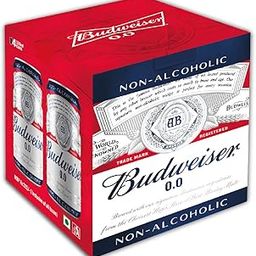 Budweiser 0.0 Non Alcoholic Pouch, 4 X 330 ml-18