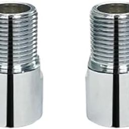 Viking Brass Extension Nipple | Thread (1) & (2) 15mm (1/2)”| Thread (1) Inner & Thread (2) Outer | Length 50mm (1/2”) | Polished CP | Includes Allen Key for Pipe Extension (PACK OF 2)-picture-9