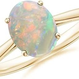 Oval Solitaire Ring | 12 Birthstones | 925 Sterling Silver | 18kt Yellow Gold Overlay | For Women | Handcrafted |Engagement Ring | Best Gift-image-3