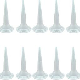 10 Pieces Caulking Nozzle Cones Nozzles Caulk Nozzle Applicator Caulking Nozzle Tips Replacement, White-image-21