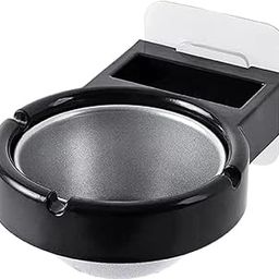 Sakar Premium Smokeless Ashtray for Home & Car | Windproof Stainless Steel Ash Tray with Lid Portable Odor Reducing Cigarettes Cigars Modern Indoor Outdoor Use Easy to Clean, Spill-Proof-image-77