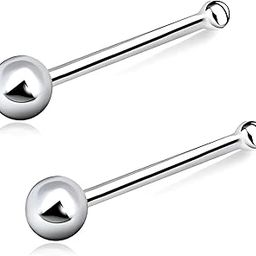 92.5-925 Sterling Silver 'Starlight Sphere' 2mm Ball Nose Pin Stud for Women and Girls (NR0201) 2 Pc-picture-34