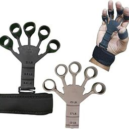 GymBrat Finger Grip Strengthener - Forearm exerciser with Wrist Support, 5 Finger Loops, Adjustable Resistance - 6.6 lbs to 21 lbs, Ergonomic Design-image-52
