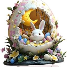 THE STYLE SUTRA Easter Bunny Figurine Party Supplies Rabbit Figurine for Home Presents Table 18x20cm-14