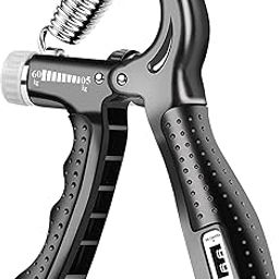 JM SELLER Brush 5KG to 60KG Weight Adjustable Hight Quality Hand Gripper for Men & Women |Hand Grip|Finger Exerciser|Power Gripper|Hand Exerciser Equipment|Hand Strengtheners (Black with Count)-10